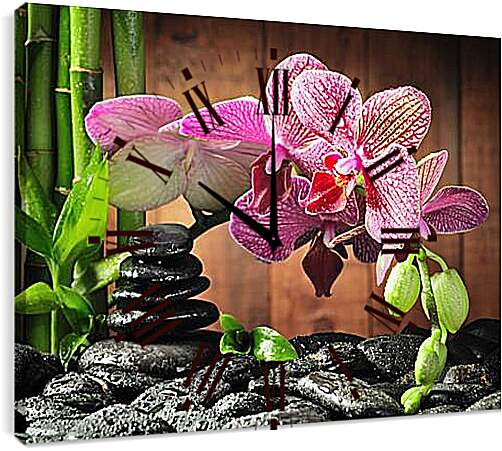 Часы картина - орхидея
