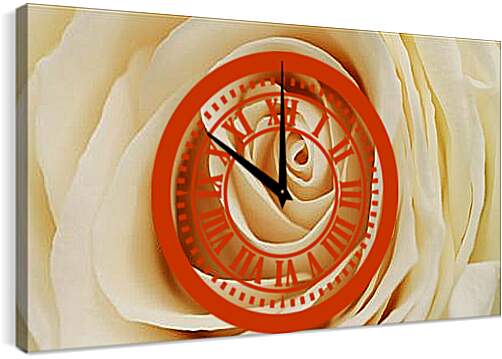 Часы картина - роза
