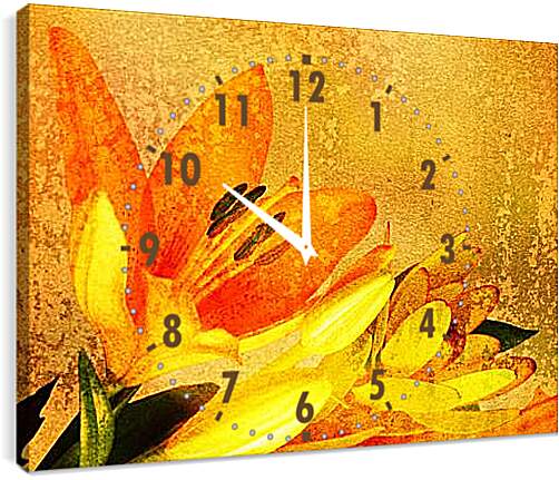 Часы картина - flowers
