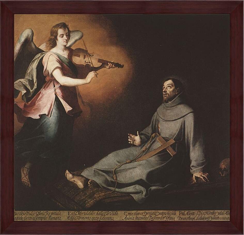 Картина в раме - Видение Св. Франсиско. Бартоломе Эстебан Мурильо