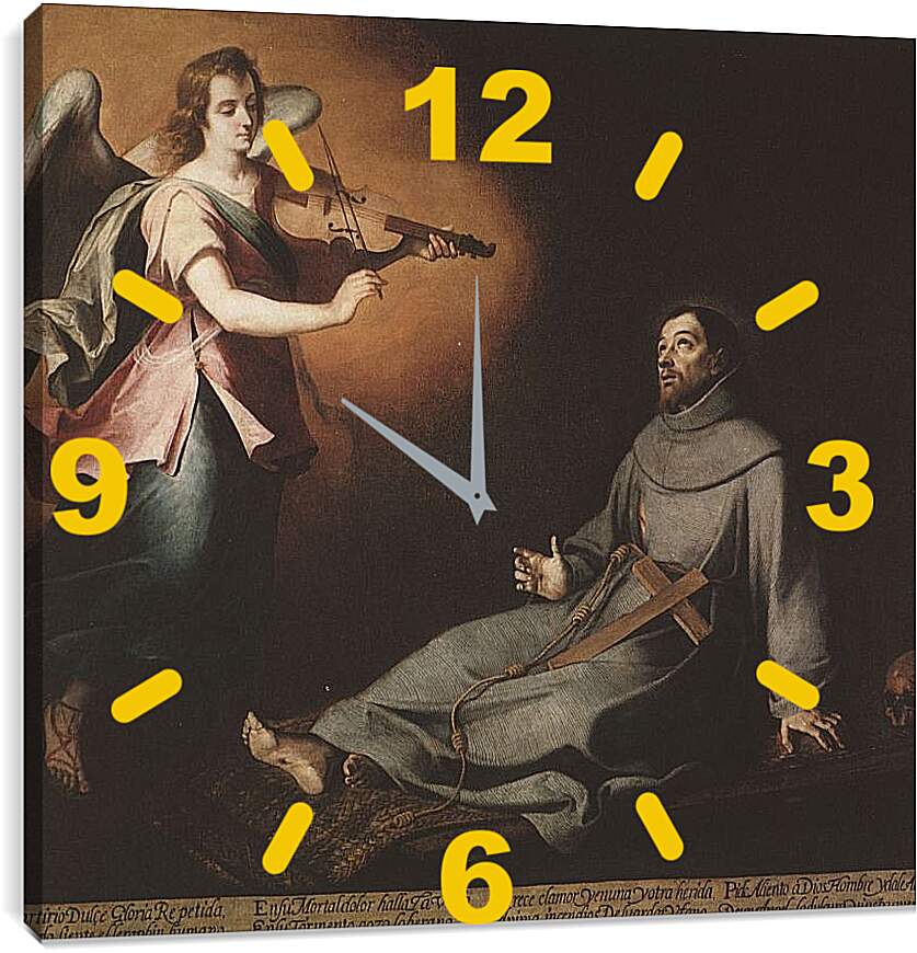Часы картина - Видение Св. Франсиско. Бартоломе Эстебан Мурильо