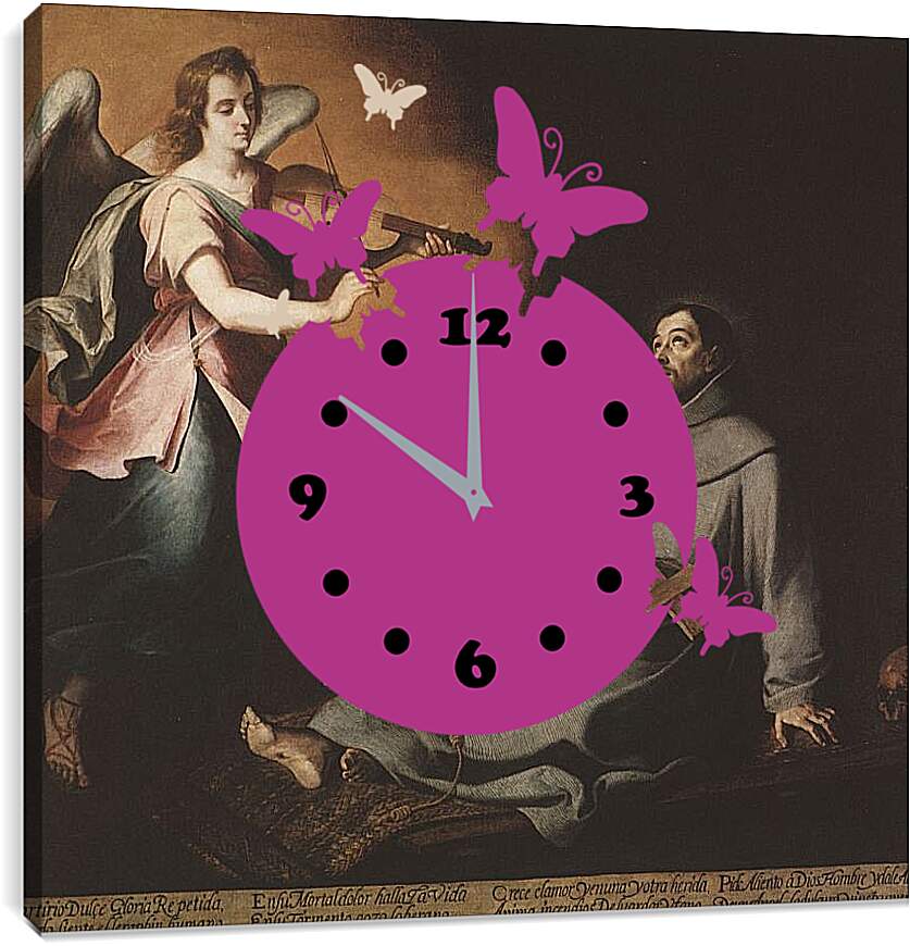 Часы картина - Видение Св. Франсиско. Бартоломе Эстебан Мурильо