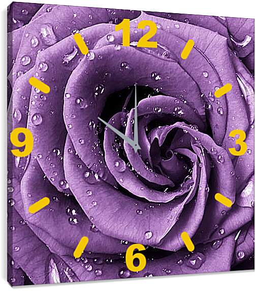 Часы картина - Сиреневая роза
