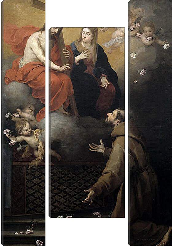 Модульная картина - Видение Св. Франсиско в Порсиункуле. Бартоломе Эстебан Мурильо
