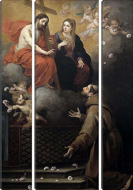 Модульная картина - Видение Св. Франсиско в Порсиункуле. Бартоломе Эстебан Мурильо