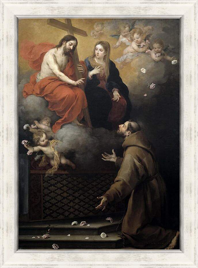 Картина в раме - Видение Св. Франсиско в Порсиункуле. Бартоломе Эстебан Мурильо