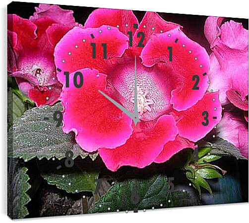 Часы картина - Beautiful red flower - Аленький цветочек
