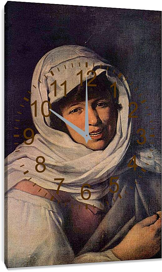 Часы картина - Девушка с монетой (или Галицийская девушка). Бартоломе Эстебан Мурильо