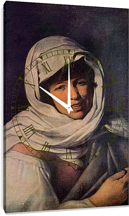 Часы картина - Девушка с монетой (или Галицийская девушка). Бартоломе Эстебан Мурильо