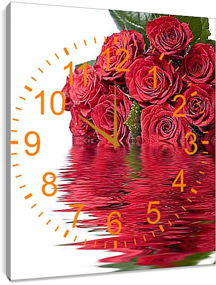 Часы картина - Розы
