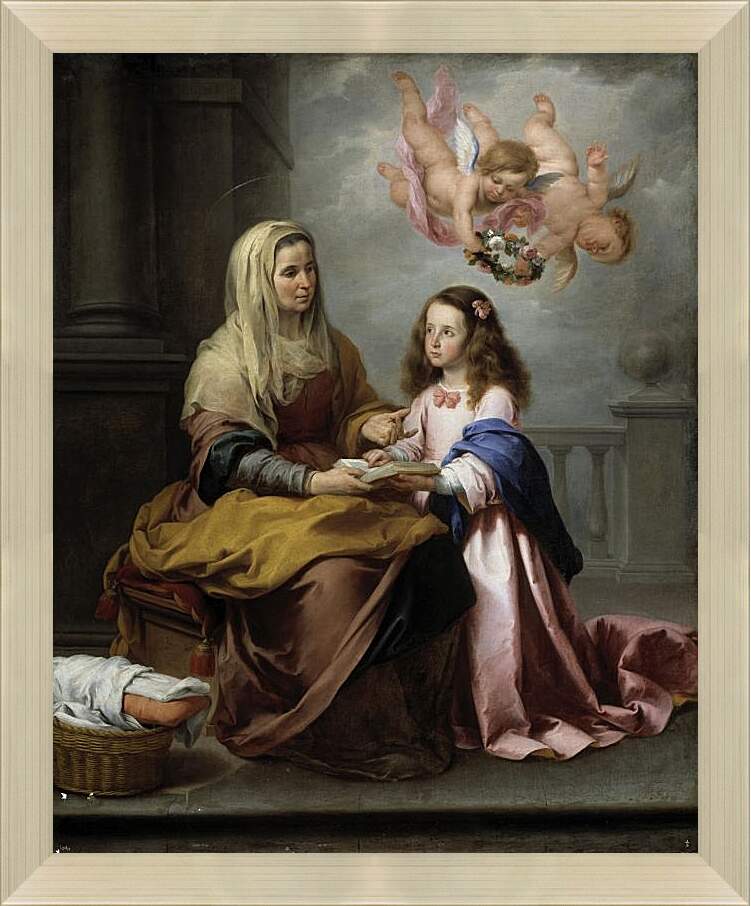 Картина в раме - Детство Марии. Бартоломе Эстебан Мурильо