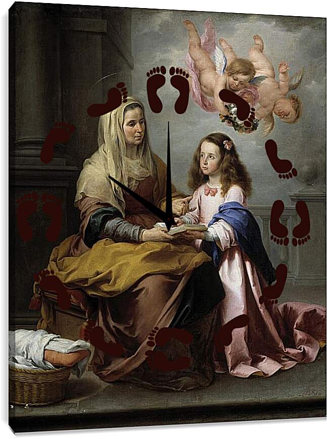 Часы картина - Детство Марии. Бартоломе Эстебан Мурильо