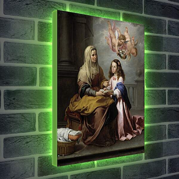 Лайтбокс световая панель - Детство Марии. Бартоломе Эстебан Мурильо