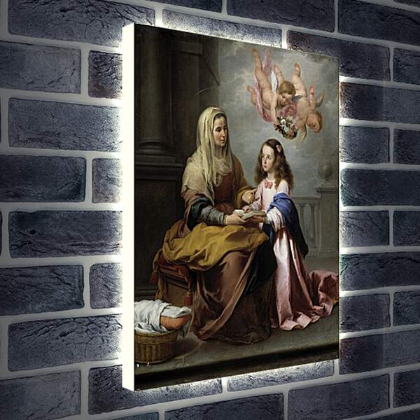 Лайтбокс световая панель - Детство Марии. Бартоломе Эстебан Мурильо