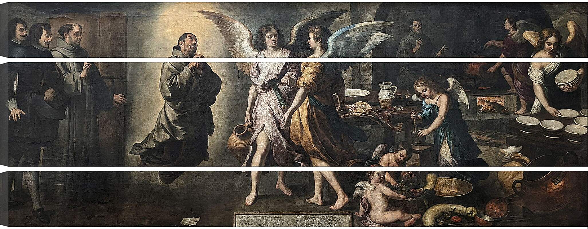 Модульная картина - Кухня ангелов. Бартоломе Эстебан Мурильо