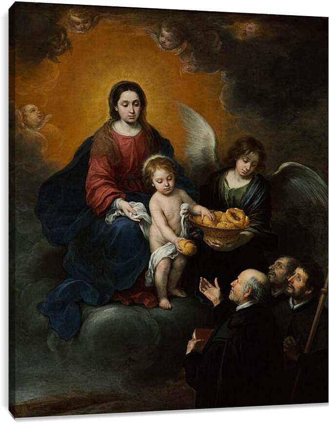 Постер и плакат - Младенец Иисус, раздающий хлеб пилигримам. Бартоломе Эстебан Мурильо