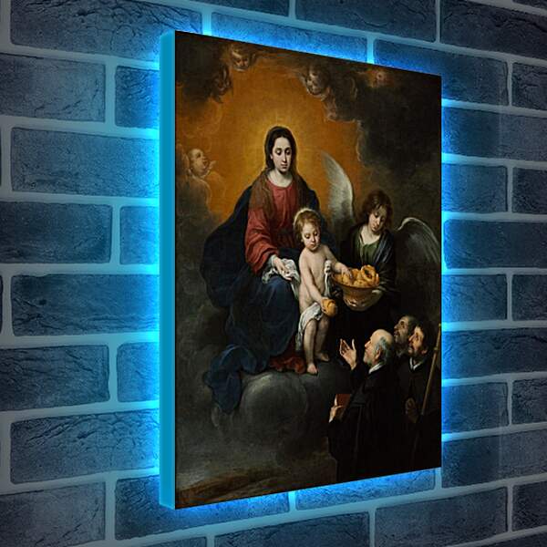 Лайтбокс световая панель - Младенец Иисус, раздающий хлеб пилигримам. Бартоломе Эстебан Мурильо