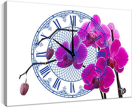 Часы картина - Орхидея

