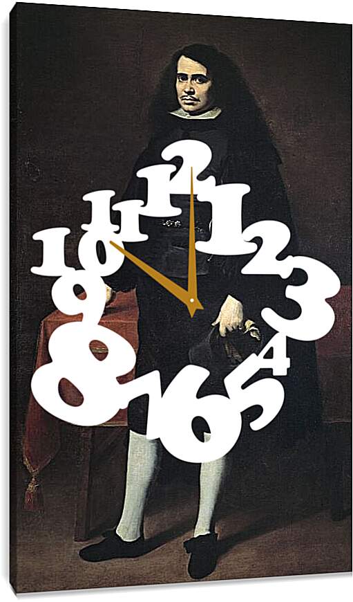 Часы картина - Портрет неизвестного кабальеро. Бартоломе Эстебан Мурильо