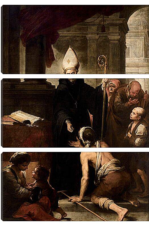 Модульная картина - Св. Фома из Виллануэвы, раздающий милостыню. Бартоломе Эстебан Мурильо