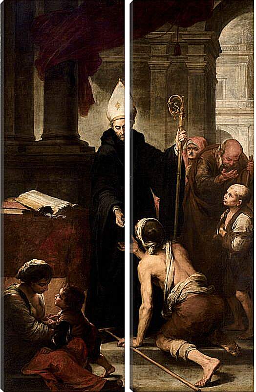 Модульная картина - Св. Фома из Виллануэвы, раздающий милостыню. Бартоломе Эстебан Мурильо