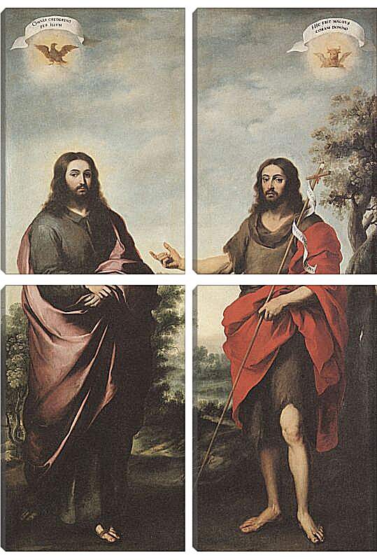 Модульная картина - Святой Иоанн Креститель указывает на Христа. Бартоломе Эстебан Мурильо