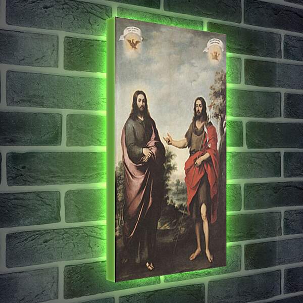 Лайтбокс световая панель - Святой Иоанн Креститель указывает на Христа. Бартоломе Эстебан Мурильо