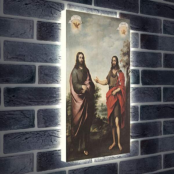 Лайтбокс световая панель - Святой Иоанн Креститель указывает на Христа. Бартоломе Эстебан Мурильо