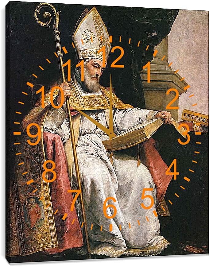 Часы картина - Святой Леандр. Бартоломе Эстебан Мурильо