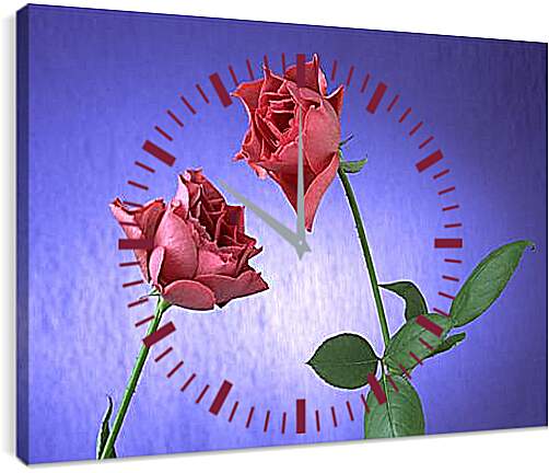 Часы картина - Розы
