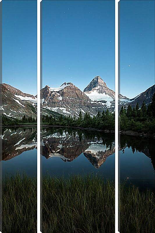 Модульная картина - Небольшое озеро на фоне гор