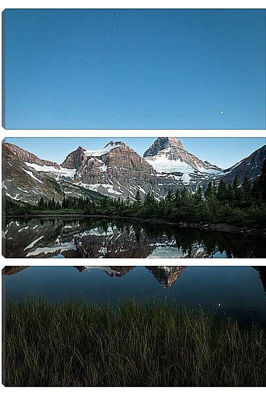 Модульная картина - Небольшое озеро на фоне гор