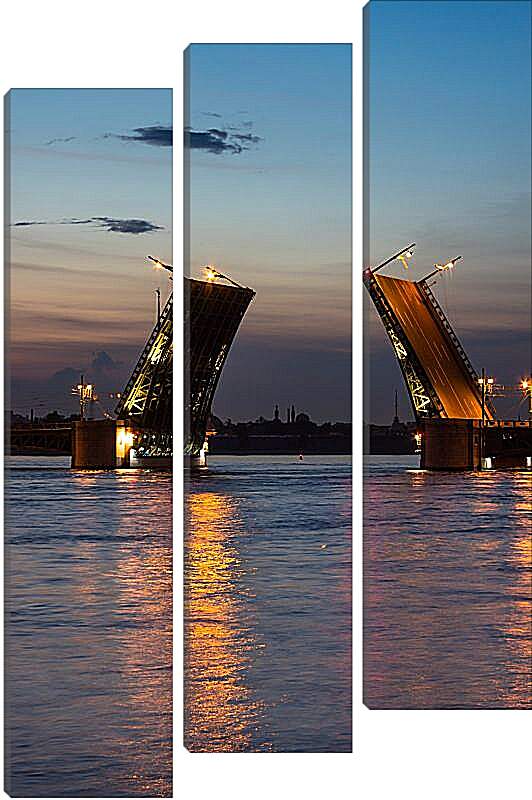 Модульная картина - Дворцовый мост. Санкт-Петербург