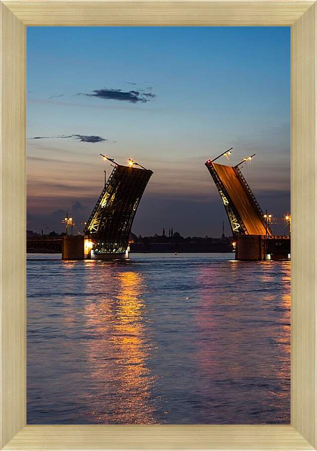 Картина в раме - Дворцовый мост. Санкт-Петербург