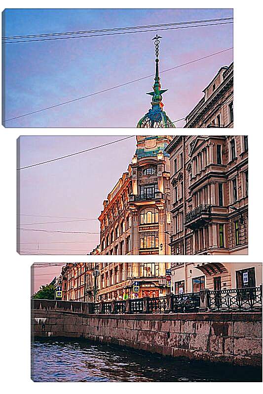 Модульная картина - Набережная Санкт-Петербурга