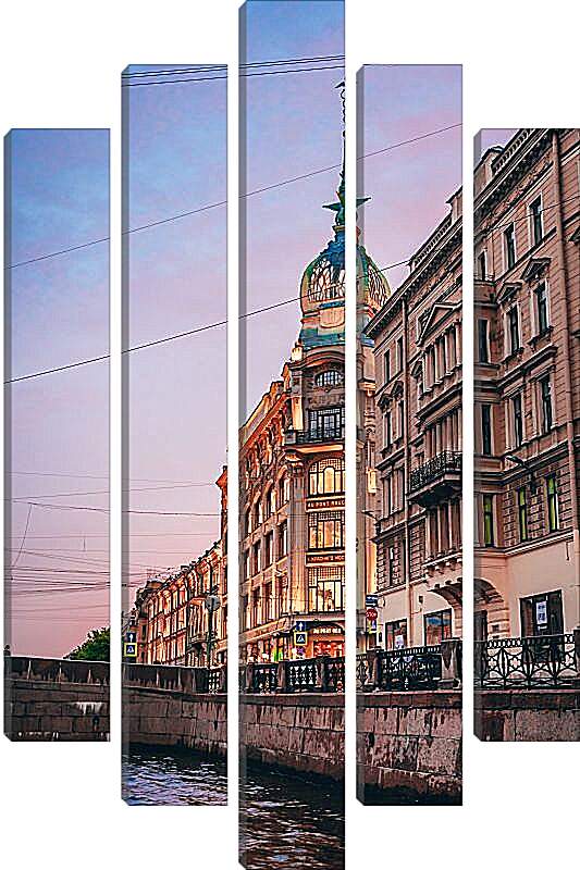 Модульная картина - Набережная Санкт-Петербурга