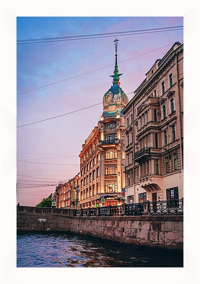 Картина в раме - Набережная Санкт-Петербурга