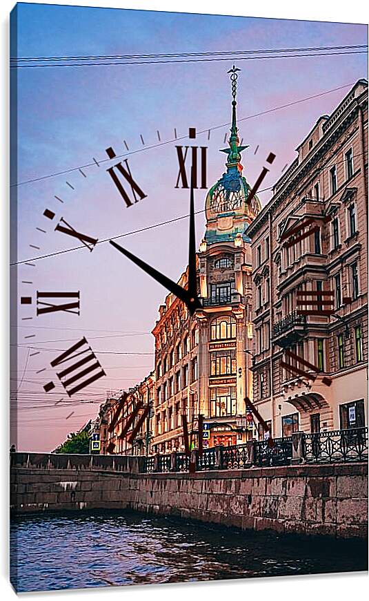 Часы картина - Набережная Санкт-Петербурга