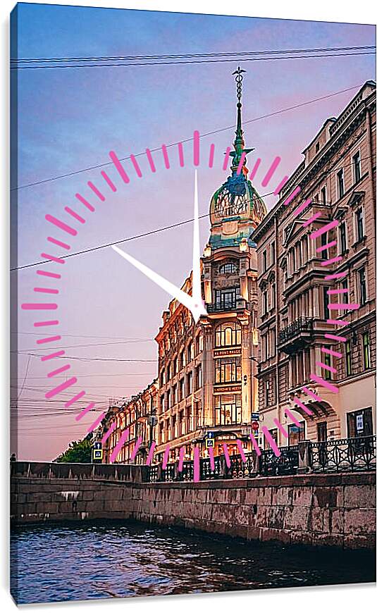 Часы картина - Набережная Санкт-Петербурга