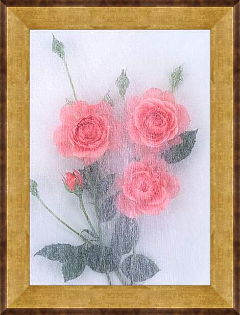 Картина в раме - Розы

