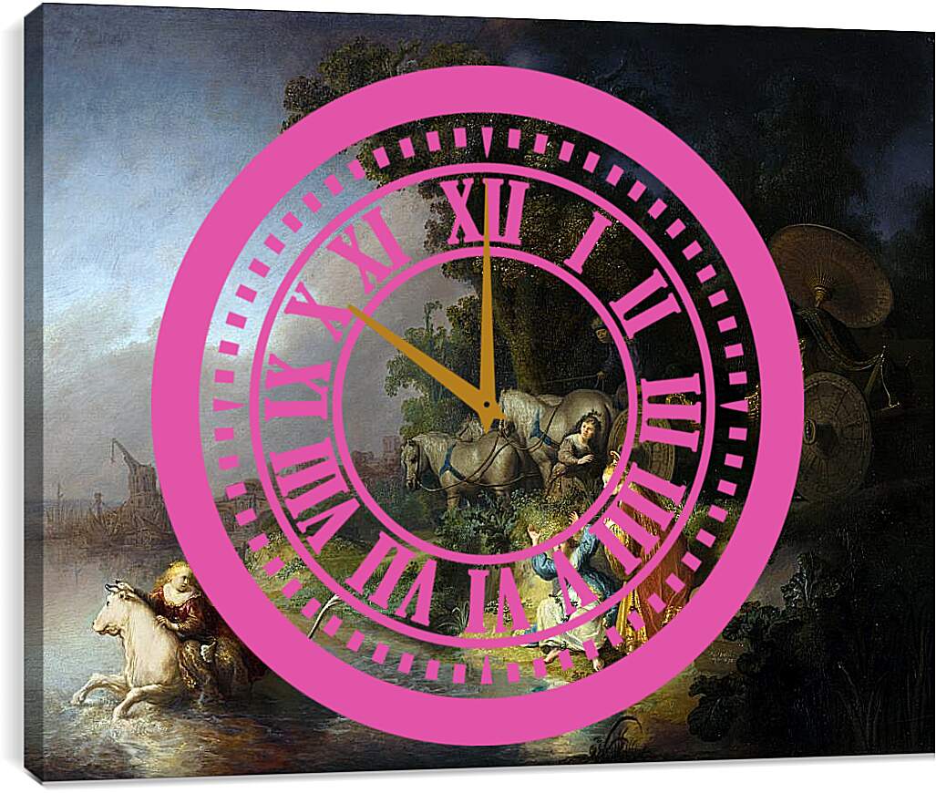 Часы картина - Похищение Европы. Рембрандт