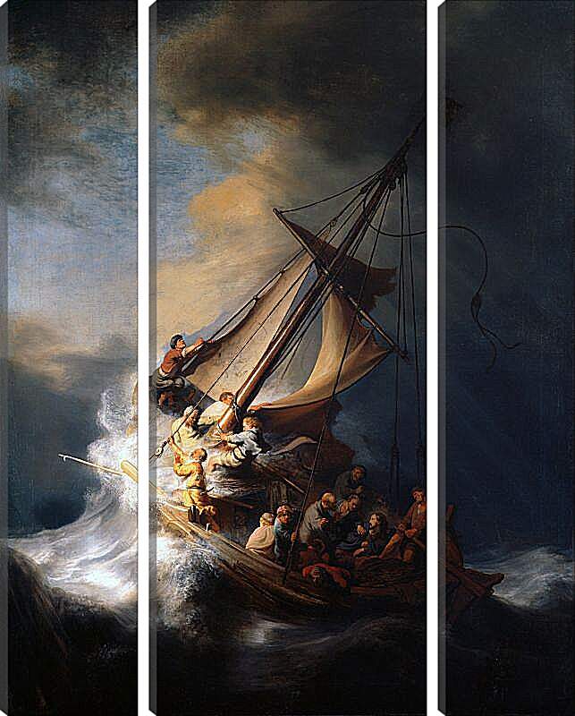 Модульная картина - Христос во время шторма на море Галилейском. Рембрандт