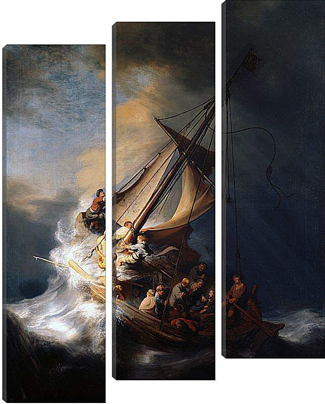 Модульная картина - Христос во время шторма на море Галилейском. Рембрандт