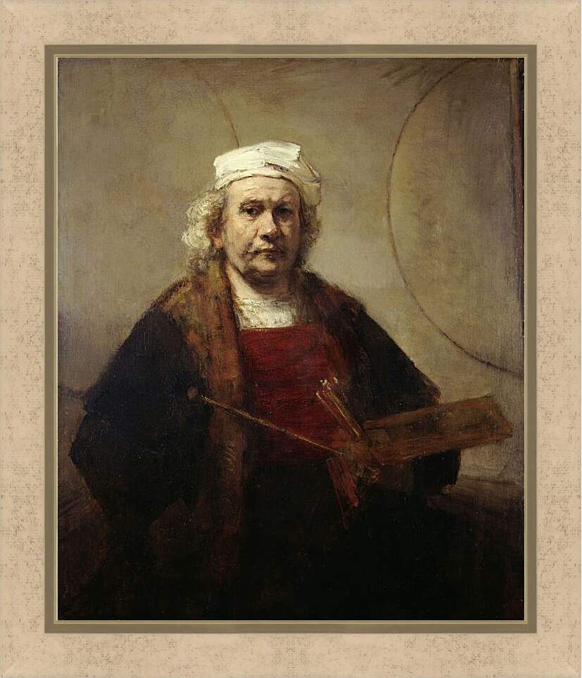 Картина в раме - Автопортрет. Рембрандт