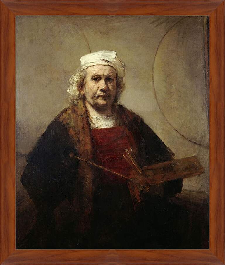 Картина в раме - Автопортрет. Рембрандт