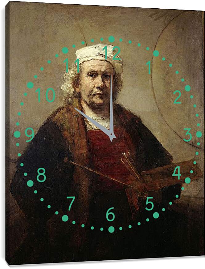 Часы картина - Автопортрет. Рембрандт