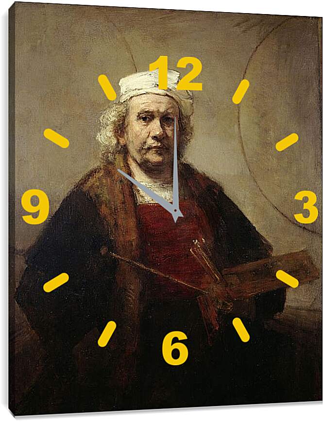 Часы картина - Автопортрет. Рембрандт