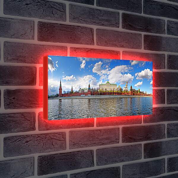 Лайтбокс световая панель - Вид Московского Кремля с Софийской набережной