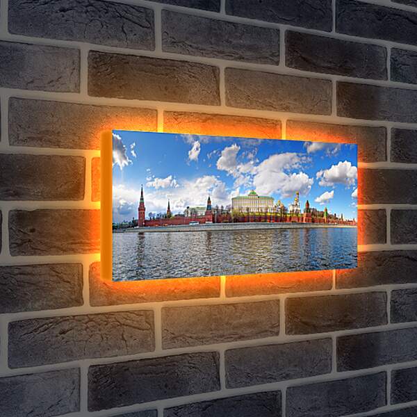 Лайтбокс световая панель - Вид Московского Кремля с Софийской набережной