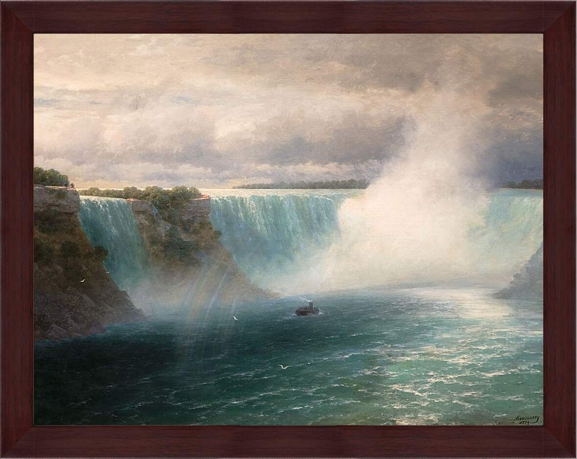 Картина в раме - Ниагарский водопад. Иван Айвазовский